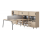 Narbutas Round Bench Desking with Storage